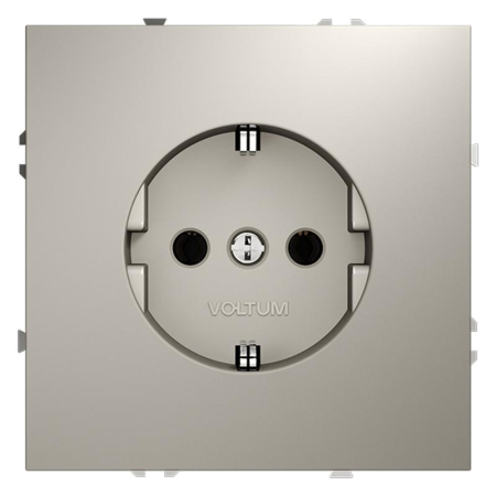 Розетка 1-м СП S70 16А с заземл. механизм кашемир Voltum VLS040103