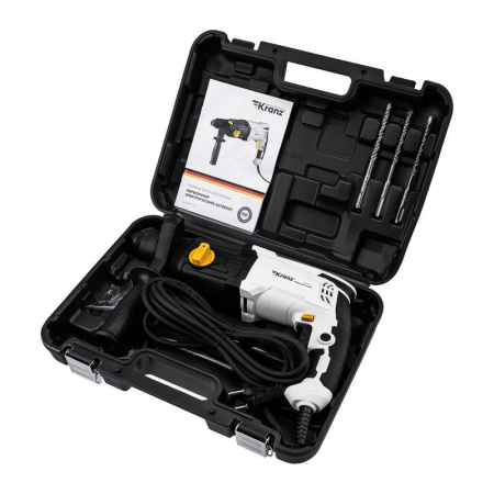 Перфоратор сетевой SDS-plus 1050Вт 3.2Дж в кейсе Kranz KR-PT-110