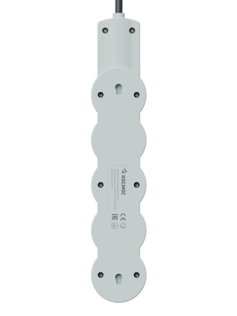 Удлинитель 3х5м с заземл. 10А IP20 USB 2500Вт 220В ПВС 3х1 с выкл. черн. КОСМОС YKsm5m4g-Z-VU10А-B