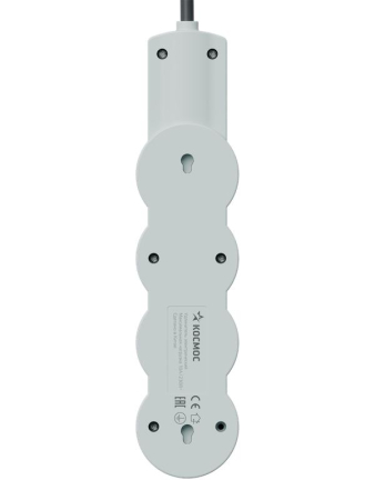 Удлинитель 3х1.5м с заземл. 10А IP20 USB 2800Вт 220В ПВС 3х1 с выкл. черн. КОСМОС YKsm1.5m3g-Z-VU10А-B