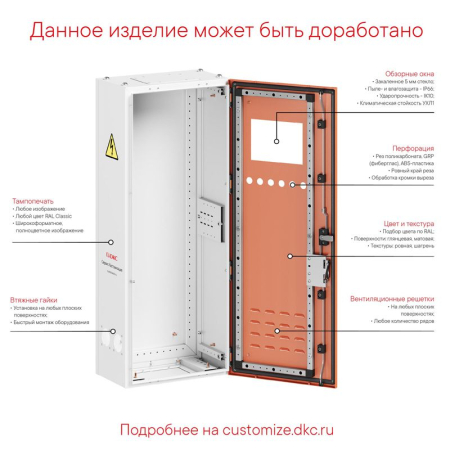 Корпус напольный RAM fit 2000х600х300мм без боков. вырезов DKC R6NFW206030