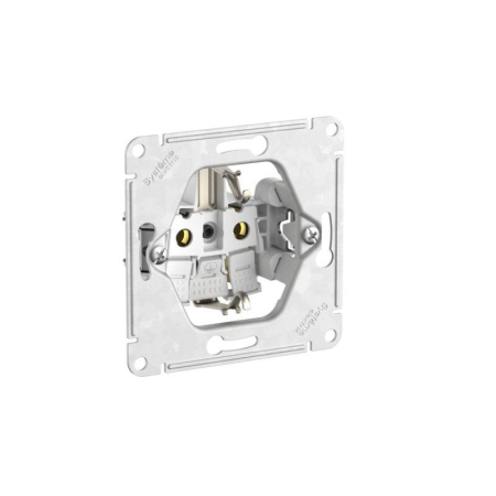 Розетка Glossa 16А с заземл. защ. шторки быстрозажим. клем. механизм бел. SE GSL000145S