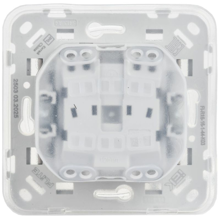 Розетка СП FLITE РСшкр11-1-44-ФлС 16А IP44 с заземл. с защ. шторками и крышкой безвинтовое крепление механизм сер. IEK FI-R16-16-1-44-K03