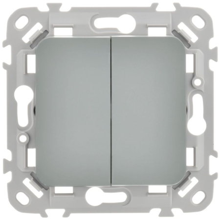 Выключатель 2-кл. СП FLITE ВС12-1-0-ФлС 10А механизм сер. IEK FI-V20-0-10-1-K03