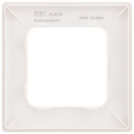 Рамка 1-м СП FLITE РУ-1-К-ФлБ бел. IEK FI-M12-32-20-K01
