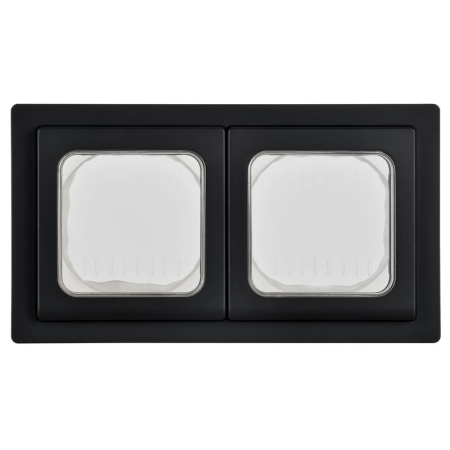 Рамка 2-м СП FLITE Рпро-2-55-ФлЧ IP55 черн. IEK FI-M20-32-55-K02