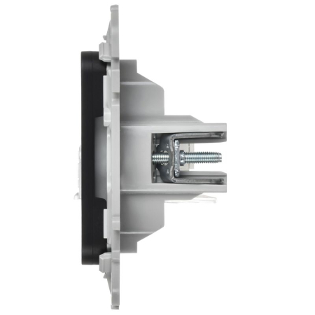 Розетка компьютерная СП FLITE РК6-1-0-ФлЧ RJ45 кат.6 UTP механизм черн. IEK FI-K12-2-K02