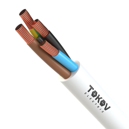 Провод TOKOV ELECTRIC ПВС 4х2.5(3х2.5+1х2.5) 380В Б (уп.100м) 1945528