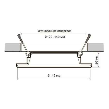 Светильник светодиодный PLED DL7 12Вт 6500К IP54 1020лм WH встраив. бел. Pro JazzWay 5069084