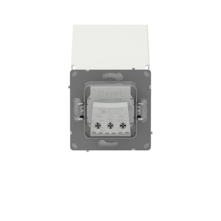 Розетка силовая KANT IP44 2P+E защ. шторки с крышкой бел. песок DKC 7010013