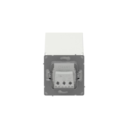 Розетка силовая KANT IP44 2P+E защ. шторки с крышкой бел. песок DKC 7010013
