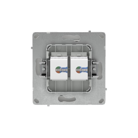 Розетка компьютерная 2-м KANT RJ45 кат.5E без шторки бел. песок DKC 7010664