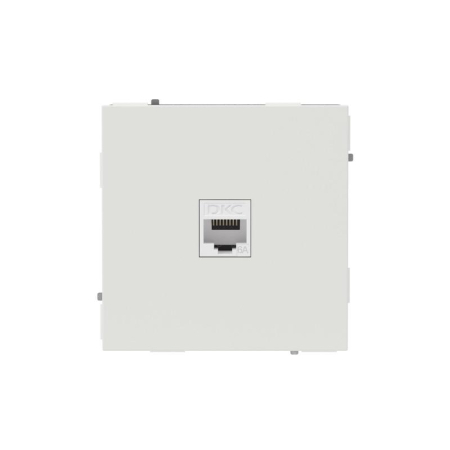Розетка компьютерная 1-м KANT RJ45 кат.6A без шторки бел. песок DKC 7010673
