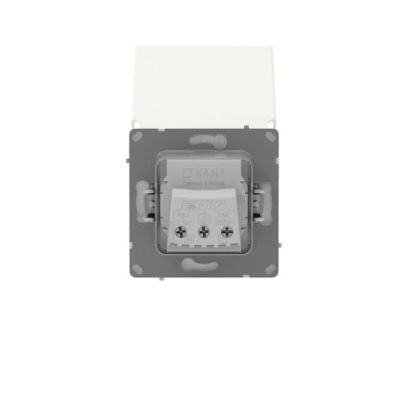 Розетка силовая KANT IP44 2P+E защ. шторки с крышкой бел. магнолия DKC 7000013