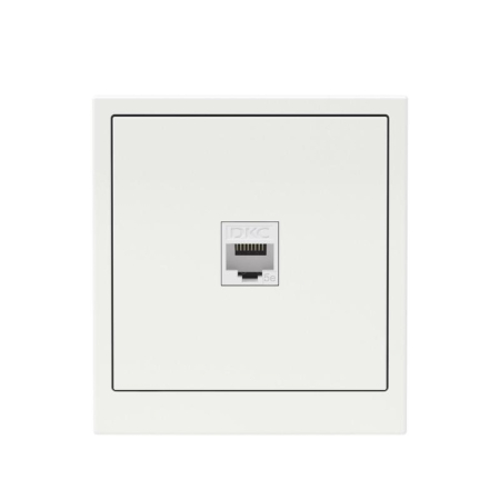Розетка компьютерная 1-м KANT RJ45 кат.5E без шторки бел. магнолия DKC 7000663