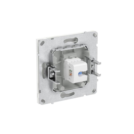 Розетка компьютерная 1-м KANT RJ45 кат.6A без шторки бел. магнолия DKC 7000673