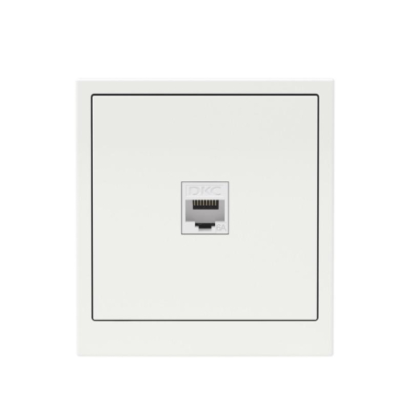 Розетка компьютерная 1-м KANT RJ45 кат.6A без шторки бел. магнолия DKC 7000673