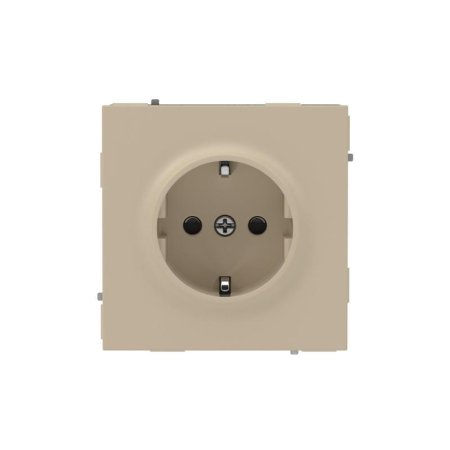 Розетка силовая KANT 2P+E защ. шторки ванильн. марципан DKC 7015003