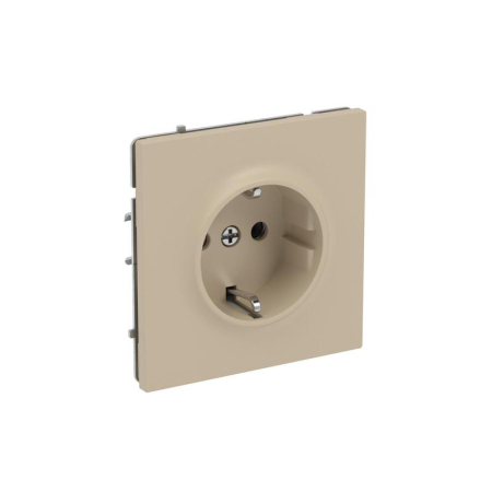 Розетка силовая KANT 2P+E защ. шторки ванильн. марципан DKC 7015033