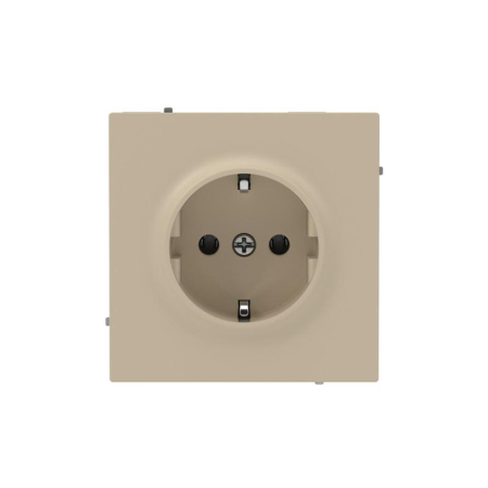 Розетка силовая KANT 2P+E защ. шторки ванильн. марципан DKC 7015033