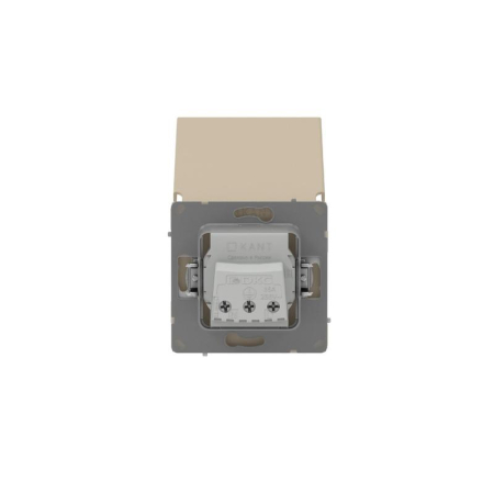 Розетка силовая KANT IP44 2P+E защ. шторки с крышкой ванильн. марципан DKC 7015013