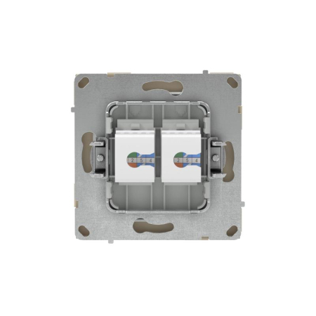 Розетка компьютерная 2-м KANT RJ45 кат.5E без шторки ванильн. марципан DKC 7015664