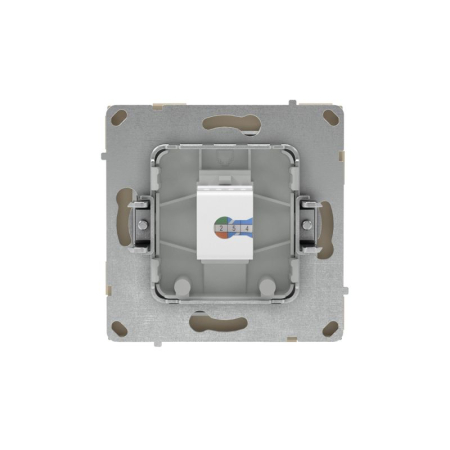 Розетка компьютерная 1-м KANT RJ45 кат.6A без шторки ванильн. марципан DKC 7015673