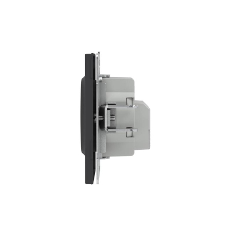 Розетка силовая KANT 2P+E защ. шторки черн. уголь DKC 7012003