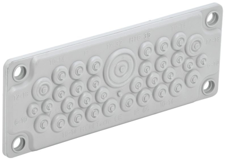 Ввод кабельный мембранный 35 отверстий d6-32мм IP65 (без клипс) TITAN IEK TI-01D-MC-035-65