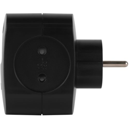 Разветвитель 4-м SP-4-3USBAC-B + 3 USB A+C со шторками 10А черн. Эра Б0069084