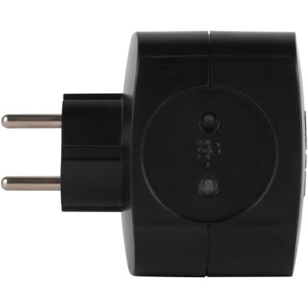 Разветвитель 4-м SP-4-3USBAC-B + 3 USB A+C со шторками 10А черн. Эра Б0069084