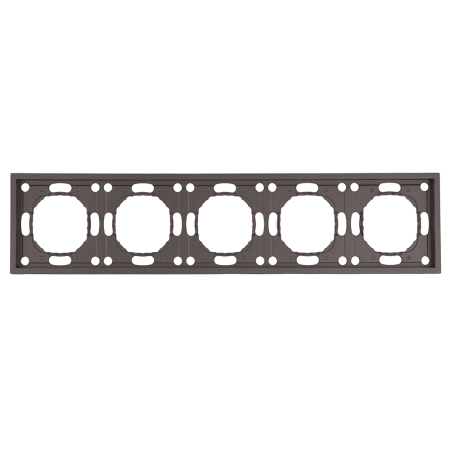 Рамка STEKKER, PFR00-5005-09 5-местная, серия Эмили, антрацит, soft touch 49940