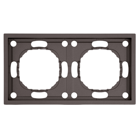 Рамка STEKKER, PFR00-5002-09 2-местная, серия Эмили, антрацит, soft touch 49937