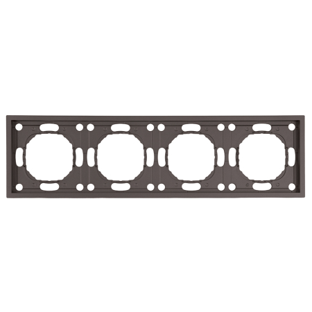 Рамка STEKKER, PFR00-5004-09 4-местная, серия Эмили, антрацит, soft touch 49939