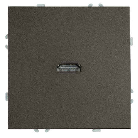 Розетка HDMI 2.0 Type A (механизм), STEKKER, серия Эмили, RST00-5118-09, антрацит, soft touch 50168
