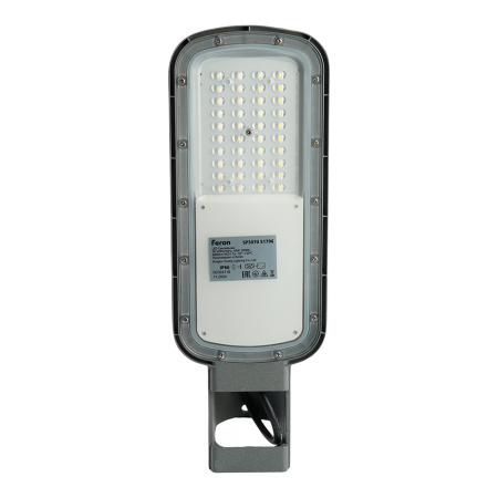 Светодиодный уличный консольный светильник Feron SP3070 30W 5000K 90-300V, серый 51796