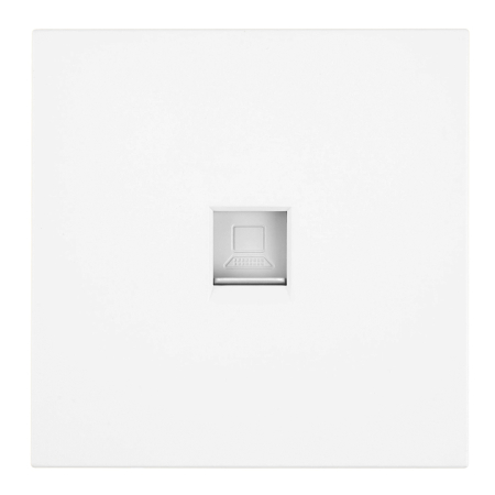 Розетка компьютерная 1-местная RJ-45 (механизм), STEKKER, серия Мия, RST00-3117-01, белая магнолия 50436