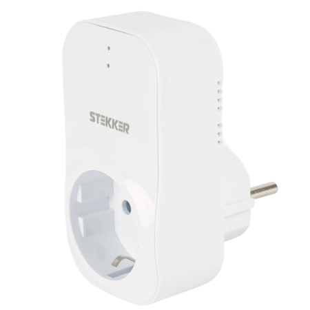 Реле напряжения для розетки STEKKER  VP-100W-3M, 230В, 16A,белый 50687