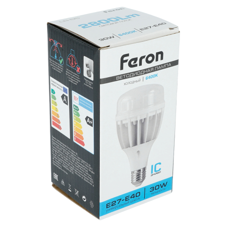 Лампа светодиодная Feron LB-65 E27-E40 30W 6400K 25537