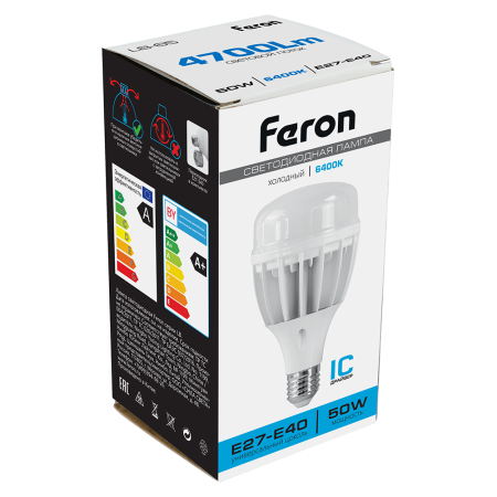 Лампа светодиодная Feron LB-65 E27-E40 50W 6400K 25539