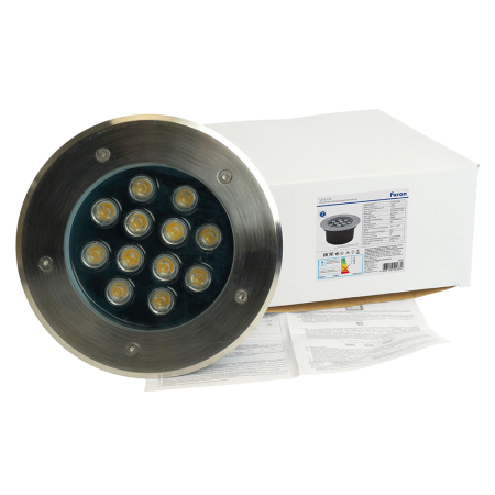 Светодиодный светильник тротуарный (грунтовый) Feron SP4114 12W 6400K 230V IP67 32022