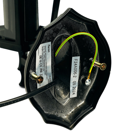 Светильник садово-парковый Feron 6101/PL6101 шестигранный на стену вверх 60W E27 230V, черный 11052
