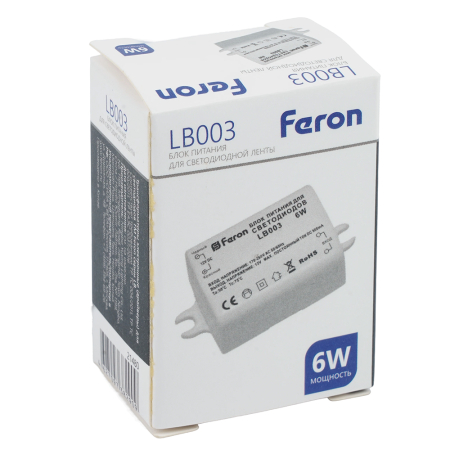 Трансформатор электронный для светодиодной ленты 6W 12V (драйвер), LB003 21480