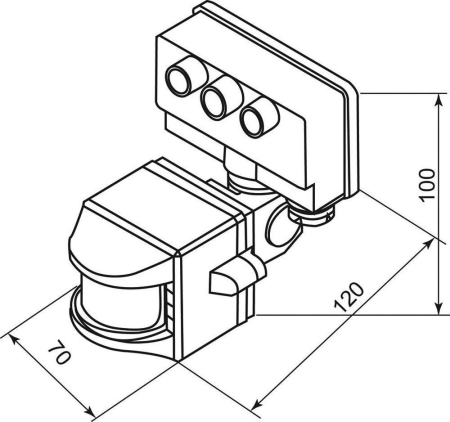 Датчик движения 1200W 10m 120° белый, SEN15/LX02 22003