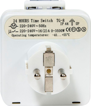 Розетка с таймером Feron TM31 суточная мощность 3500W/16A IP44 23204