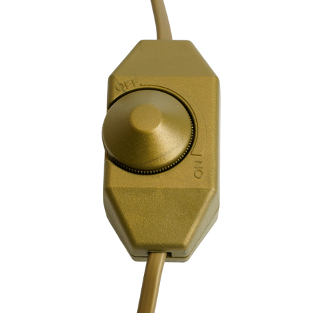 Сетевой шнур с диммером 230V 2м, золото, DM103-200W 23057