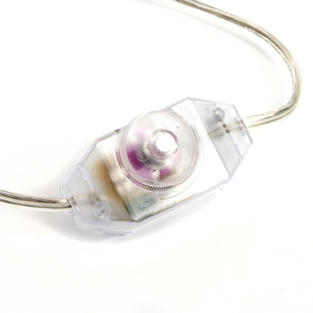 Сетевой шнур с диммером 230V 2м,  прозрачный, DM103-200W 23058