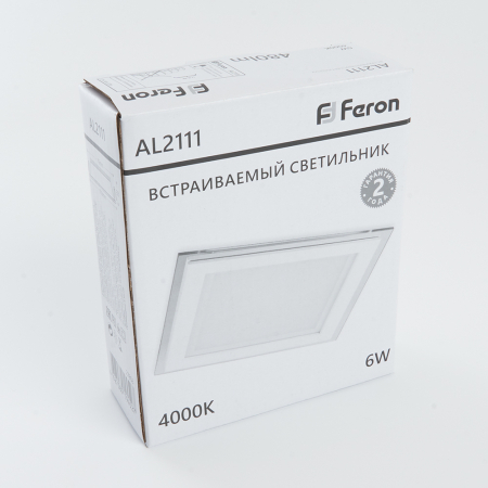 Светодиодный светильник Feron AL2111 встраиваемый 6W 4000K белый 27853