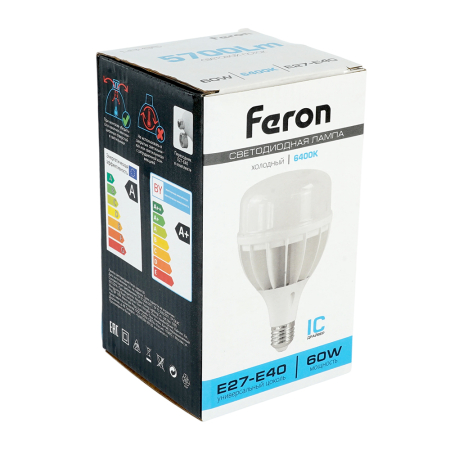 Лампа светодиодная Feron LB-65 E27-E40 60W 6400K 25782