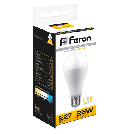 Лампа светодиодная Feron LB-100 Шар E27 25W 2700K 25790